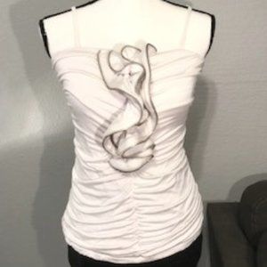 White Scrunch Tank Top.